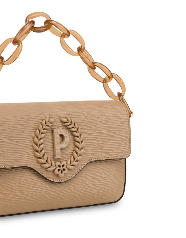 Pollini Candy Bag Con Maxi Catena Taupe Liquidazione