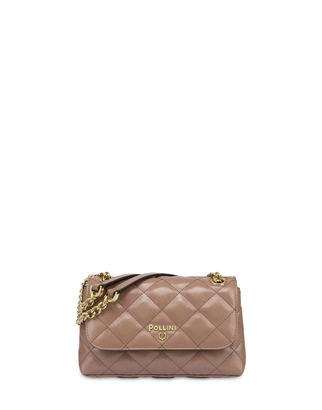 Pollini Borsa A Spalla Matelassé Shiny Waltzer Night Nude Prezzo basso