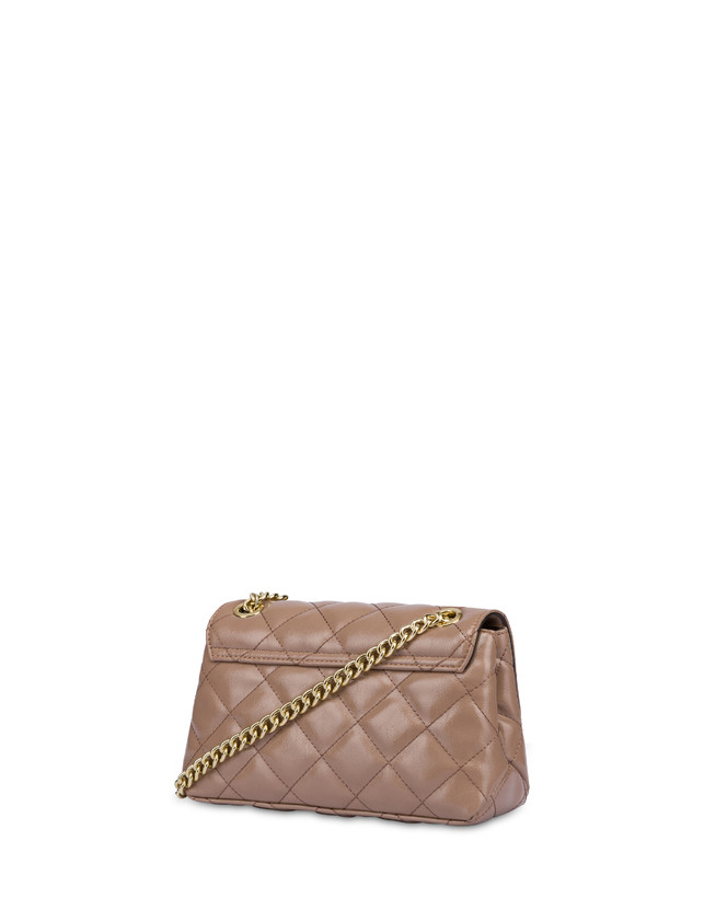 Pollini Borsa A Spalla Matelassé Shiny Waltzer Night Nude Prezzo basso