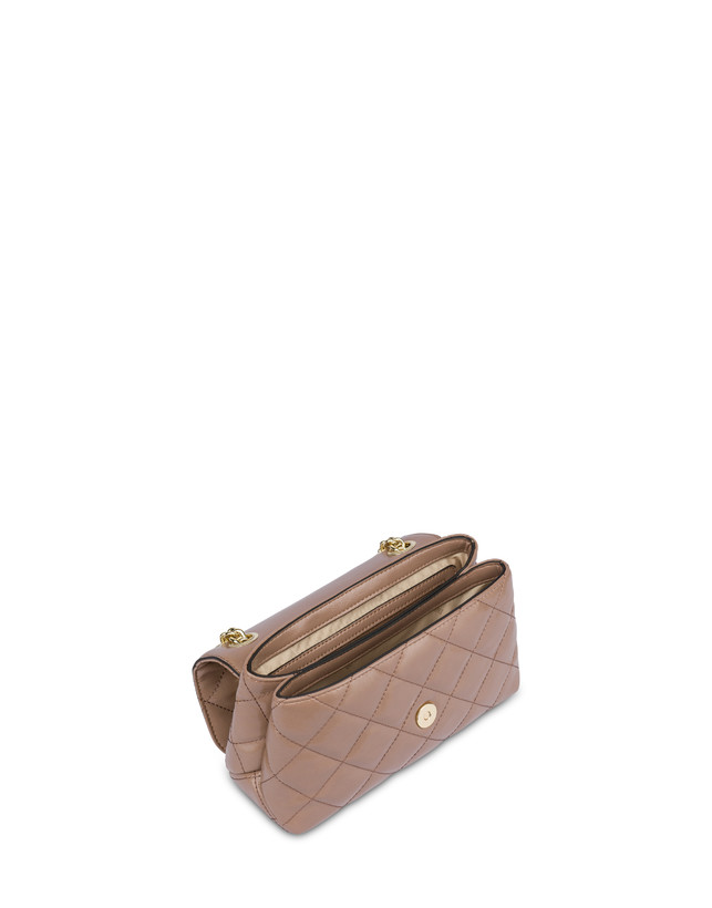 Pollini Borsa A Spalla Matelassé Shiny Waltzer Night Nude Prezzo basso