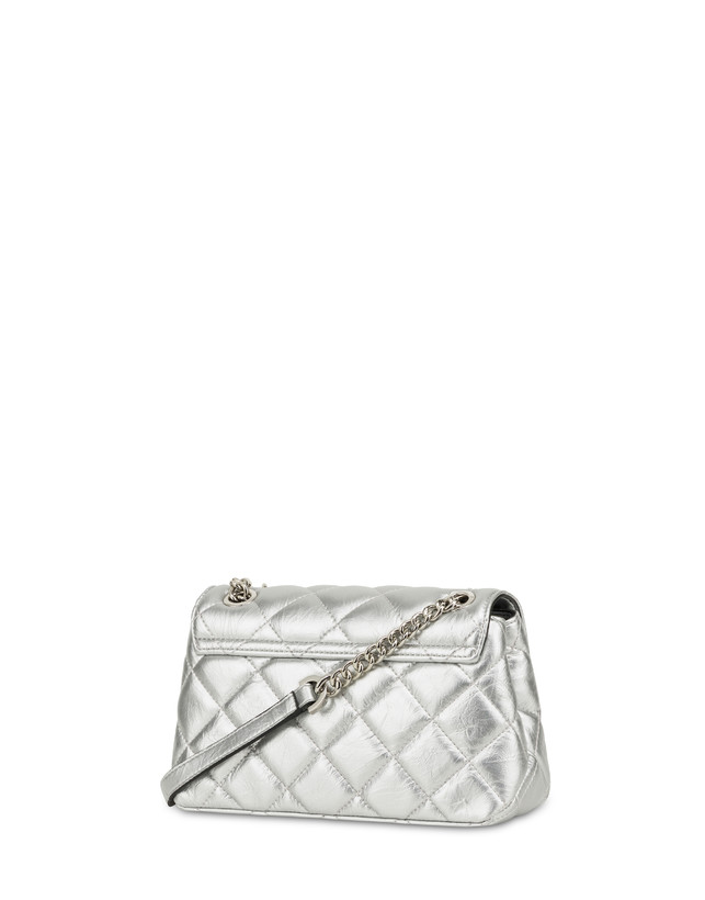 Pollini Borsa A Spalla Matelassé Waltzer Night Argento Super Saving Price