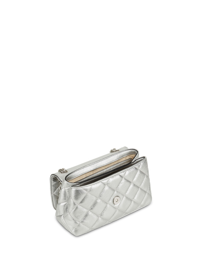 Pollini Borsa A Spalla Matelassé Waltzer Night Argento Super Saving Price