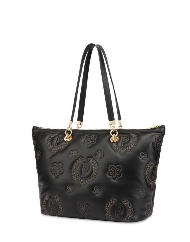 Pollini Shopping Bag Con Manici Intercambiabili Puffy Heritage Nero/nero/nero Fino al 50% di sconto