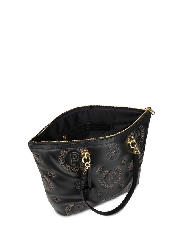 Pollini Shopping Bag Con Manici Intercambiabili Puffy Heritage Nero/nero/nero Fino al 50% di sconto
