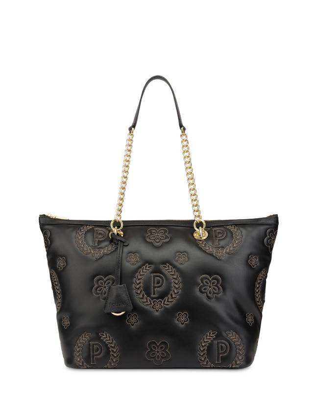 Pollini Shopping Bag Con Manici Intercambiabili Puffy Heritage Nero/nero/nero Fino al 50% di sconto