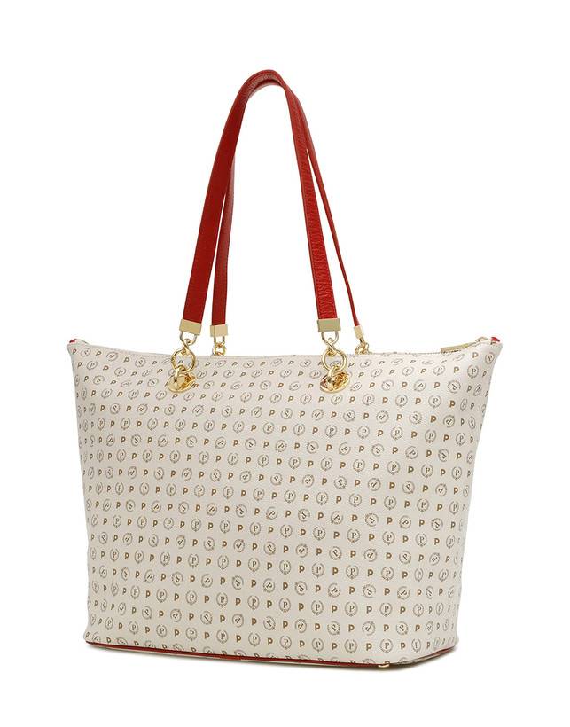 Pollini Shopping Bag Heritage Logo Classic Avorio/lacca Fino al 65% di sconto