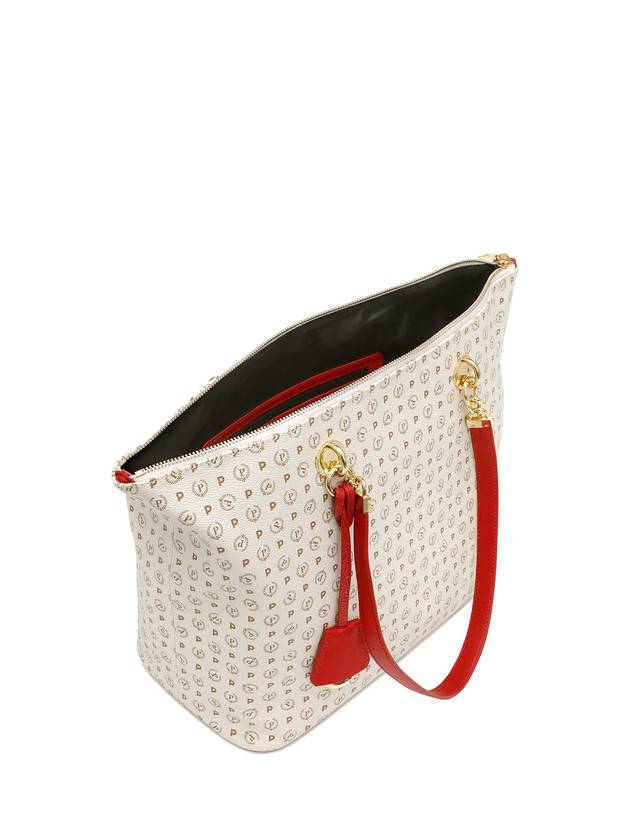 Pollini Shopping Bag Heritage Logo Classic Avorio/lacca Fino al 65% di sconto