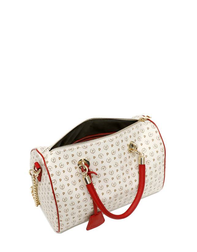 Pollini Borsa Bauletto Heritage Logo Classic Avorio/lacca Sostegno trimestrale
