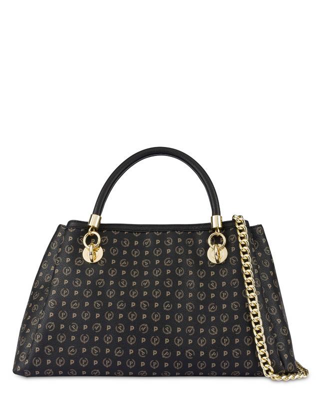 Pollini Borsa A Mano Heritage Logo Classic Nero/nero