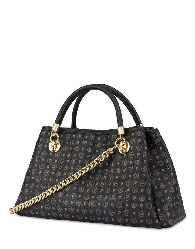 Pollini Borsa A Mano Heritage Logo Classic Nero/nero Solo un giorno rimasto