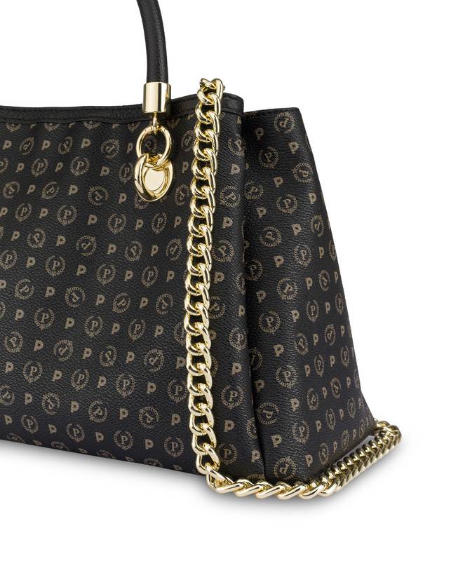 Pollini Borsa A Mano Heritage Logo Classic Nero/nero Solo un giorno rimasto