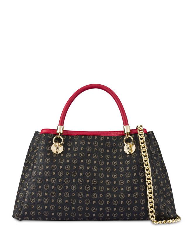 Pollini Borsa A Mano Heritage Logo Classic Nero/lacca