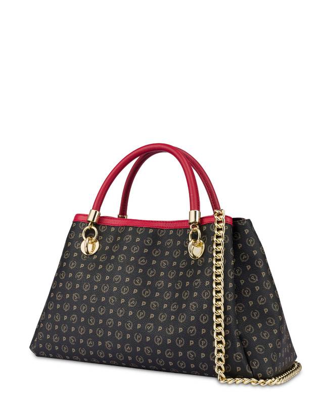 Pollini Borsa A Mano Heritage Logo Classic Nero/lacca Super sconto