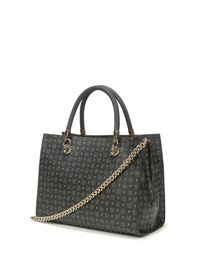 Pollini Shopping Bag Heritage Logo Classic Nero/nero Limitato a 3 giorni
