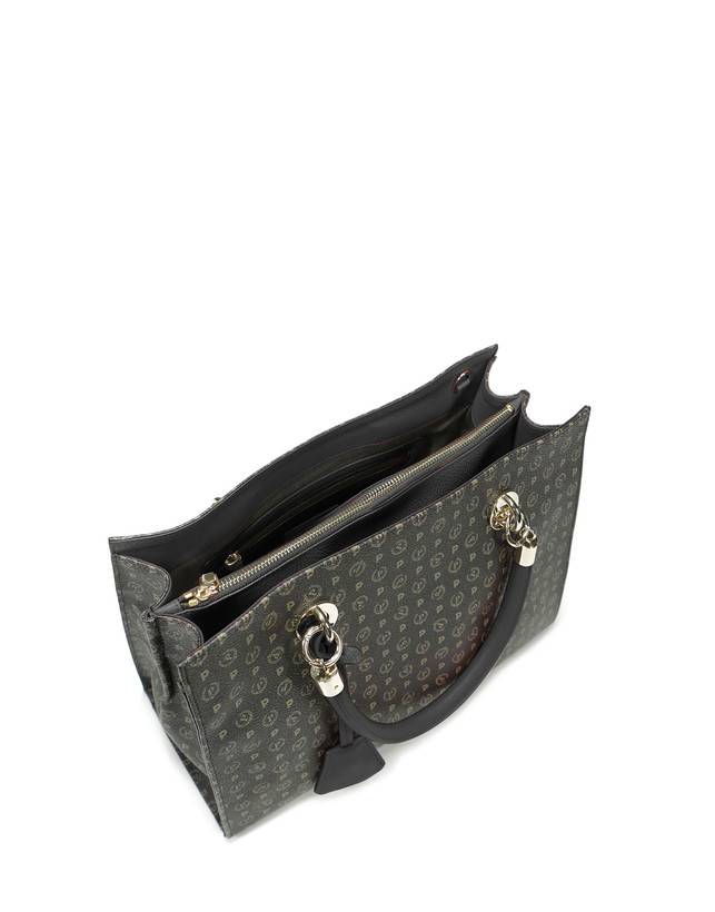 Pollini Shopping Bag Heritage Logo Classic Nero/nero Limitato a 3 giorni
