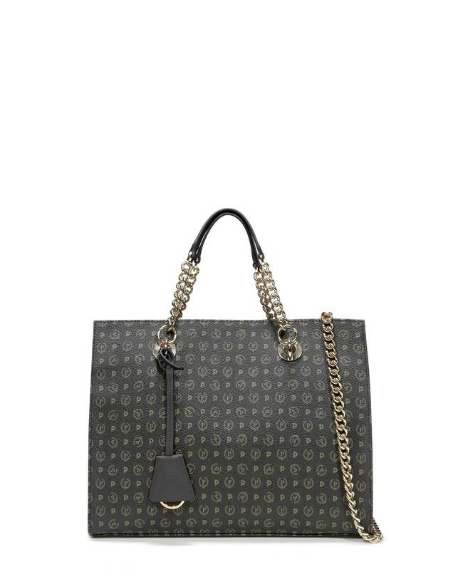 Pollini Shopping Bag Heritage Logo Classic Nero/nero Limitato a 3 giorni