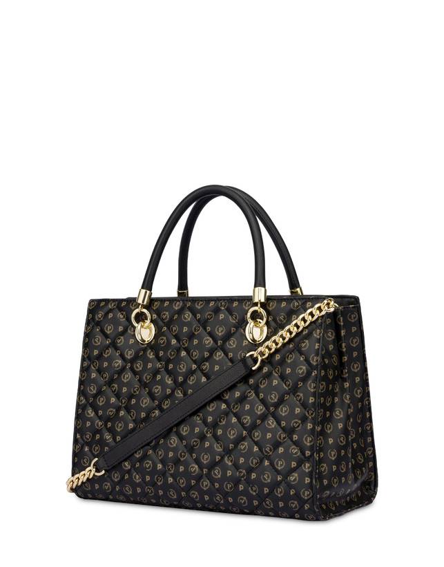 Pollini Shopping Bag Heritage Matelassé Nero/nero In vendita
