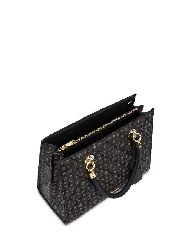 Pollini Shopping Bag Heritage Matelassé Nero/nero In vendita