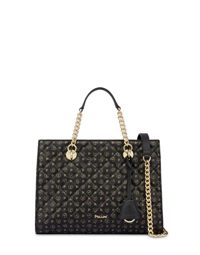 Pollini Shopping Bag Heritage Matelassé Nero/nero In vendita