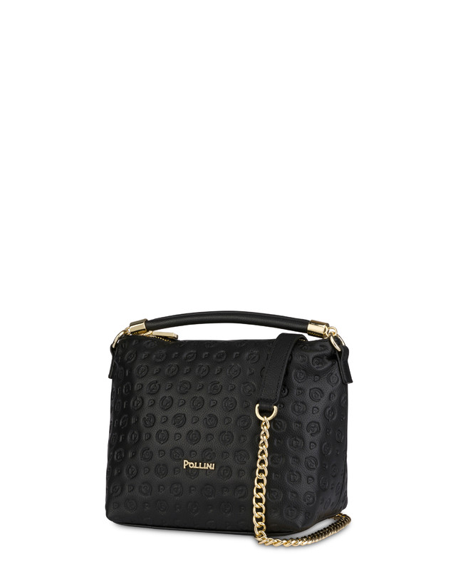 Pollini Borsa A Mano Heritage Logo Embossed Nero 50% di sconto per tempo limitato