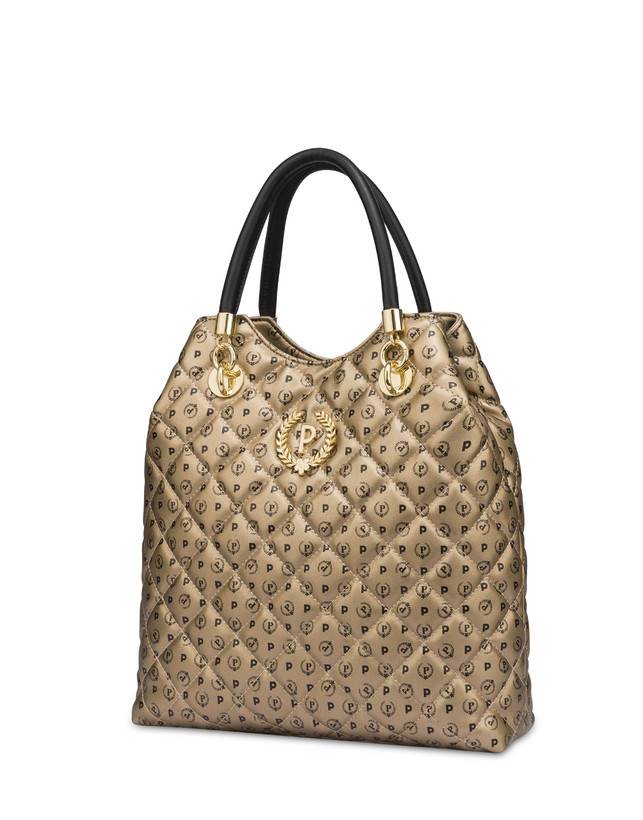 Pollini Borsa Doppio Manico Heritage Matelassé Oro/nero Sconti questo mese