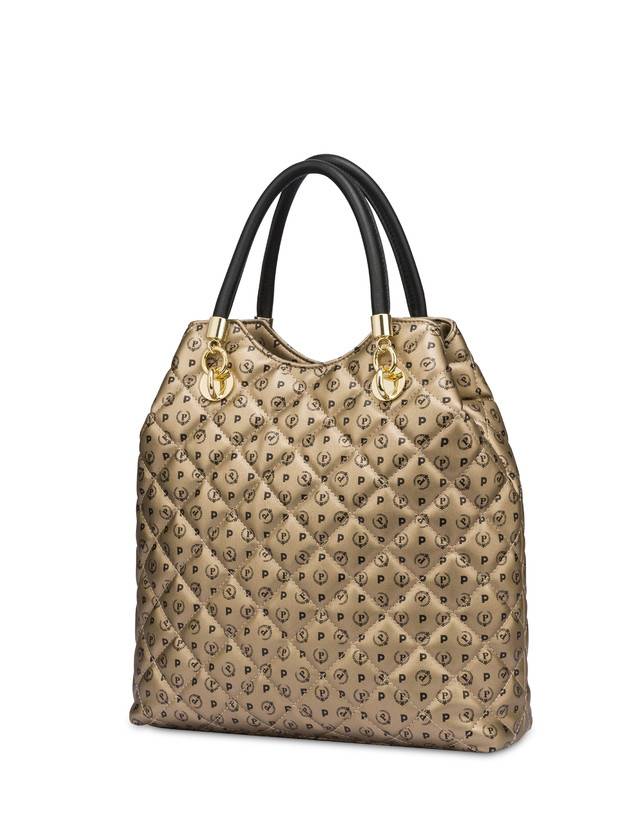 Pollini Borsa Doppio Manico Heritage Matelassé Oro/nero Sconti questo mese