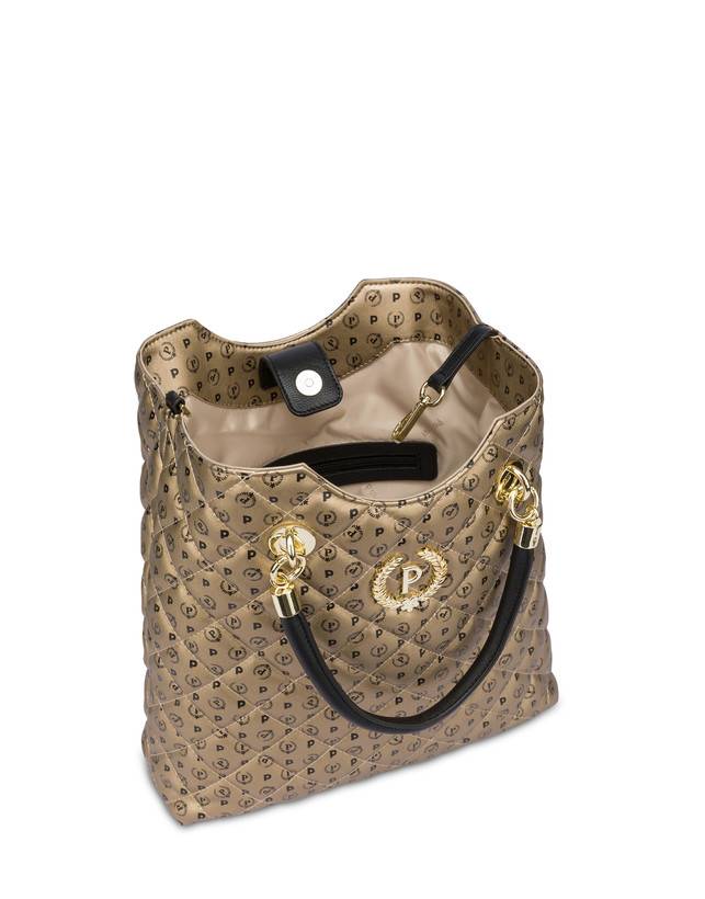 Pollini Borsa Doppio Manico Heritage Matelassé Oro/nero Sconti questo mese