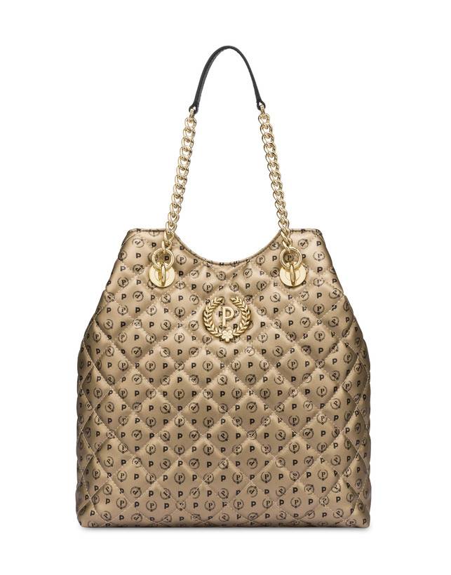 Pollini Borsa Doppio Manico Heritage Matelassé Oro/nero Sconti questo mese