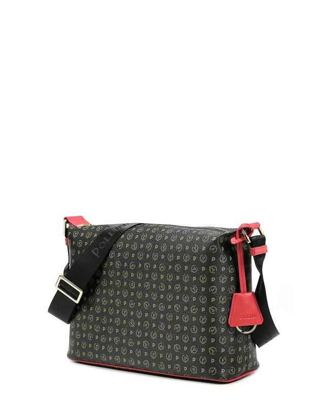 Pollini Borsa Hobo Heritage Logo Classic Nero/lacca Italy