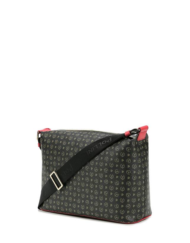 Pollini Borsa Hobo Heritage Logo Classic Nero/lacca Italy