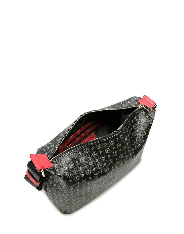 Pollini Borsa Hobo Heritage Logo Classic Nero/lacca Italy