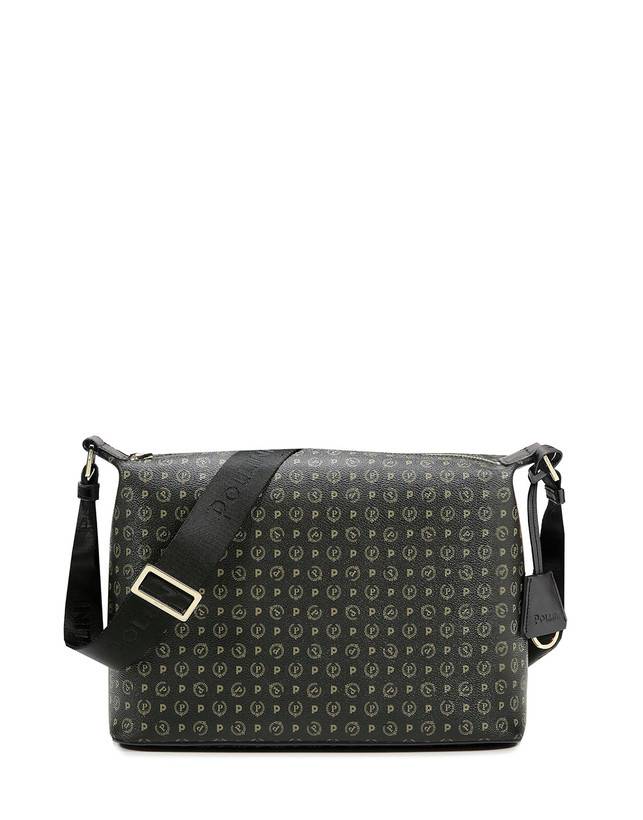 Pollini Borsa Hobo Heritage Logo Classic Nero/nero