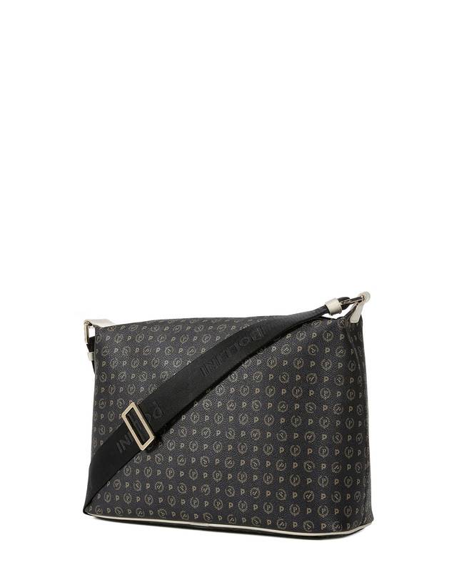 Pollini Borsa Hobo Heritage Logo Classic Nero/avorio In Linea