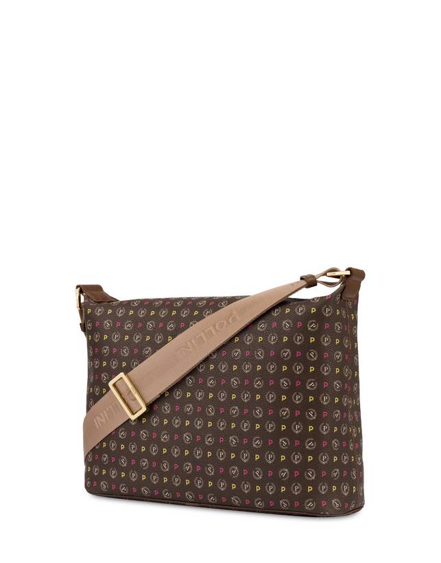 Pollini Borsa Hobo Heritage Logo Classic Multicolor/marrone Qualità