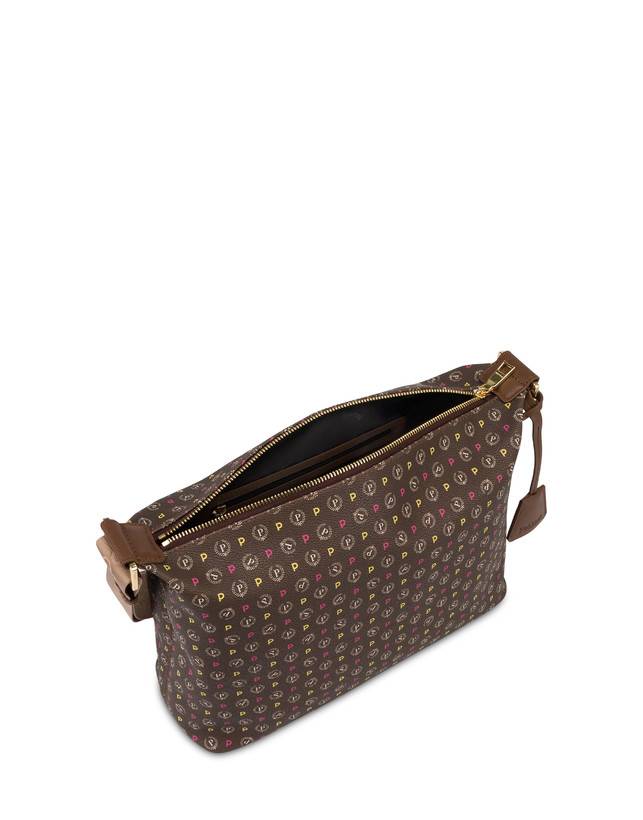 Pollini Borsa Hobo Heritage Logo Classic Multicolor/marrone Qualità