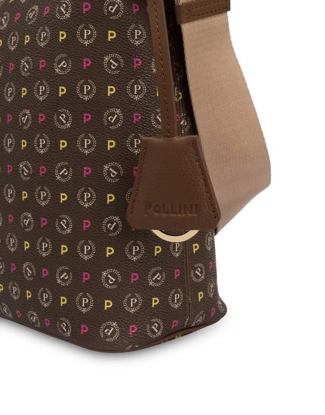 Pollini Borsa Hobo Heritage Logo Classic Multicolor/marrone Qualità