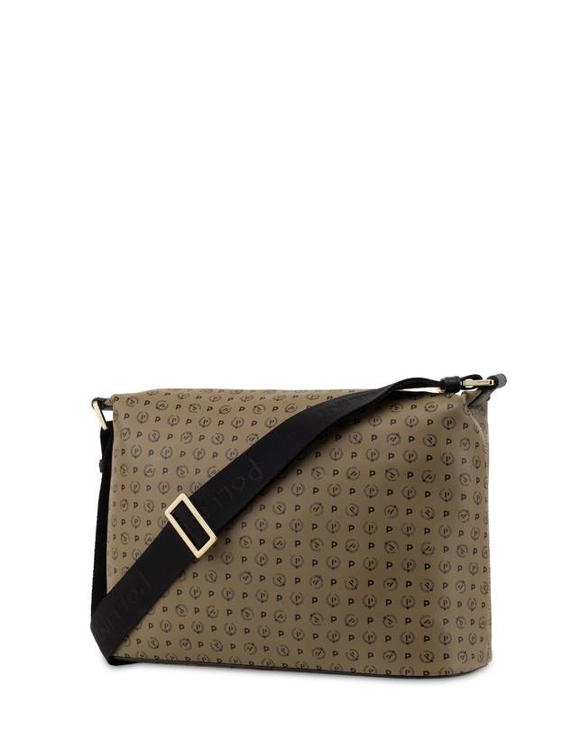 Pollini Borsa A Spalla Heritage Soft Touch Taupe/nero Promozione