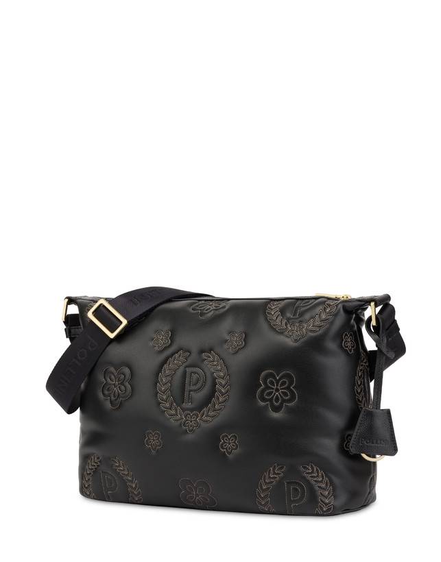 Pollini Borsa A Spalla Puffy Heritage Nero/nero/nero Spedizione Gratuita
