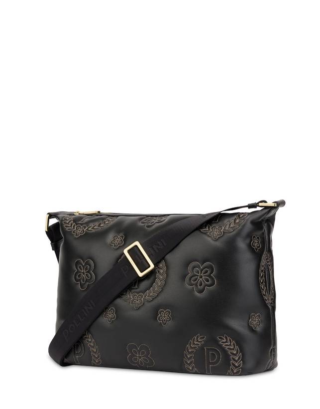 Pollini Borsa A Spalla Puffy Heritage Nero/nero/nero Spedizione Gratuita