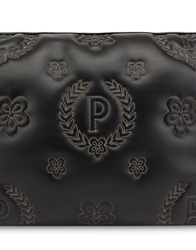 Pollini Borsa A Spalla Puffy Heritage Nero/nero/nero Spedizione Gratuita