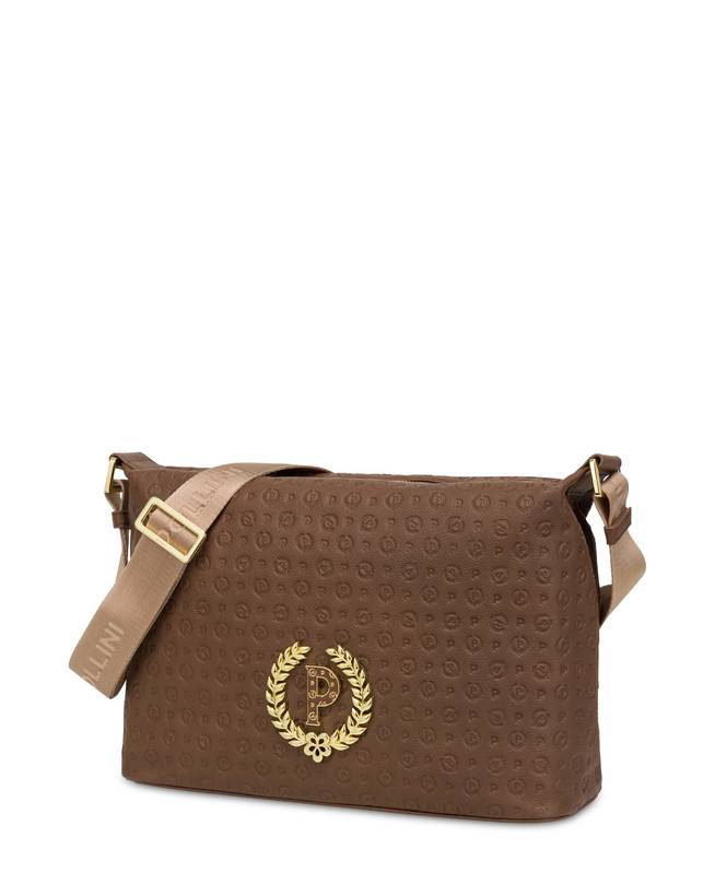 Pollini Borsa A Spalla Con Tracolla Regolabile Heritage Logo Embossed Marrone Pezzi Unici