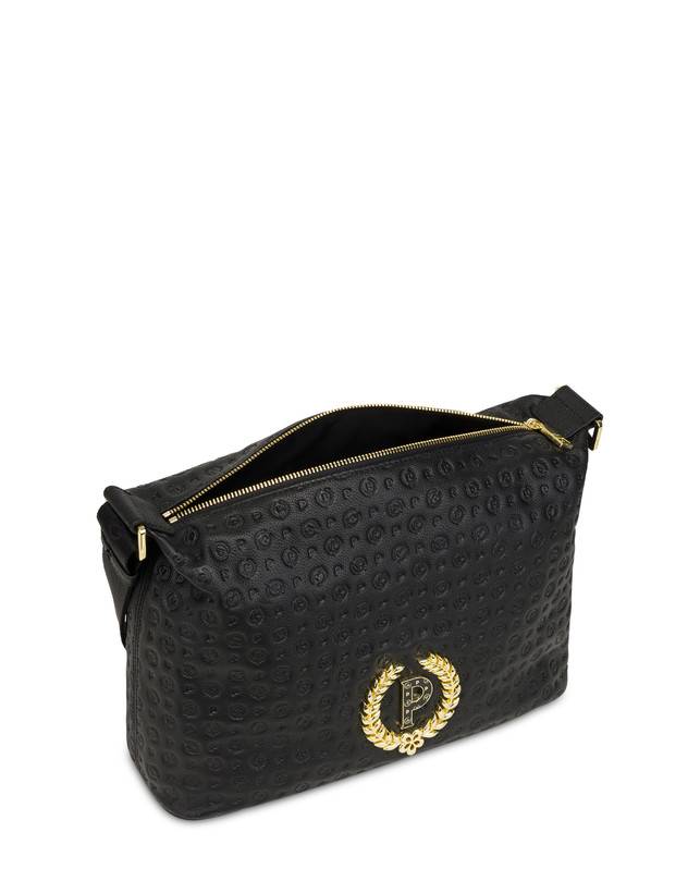 Pollini Borsa A Spalla Con Tracolla Regolabile Heritage Logo Embossed Nero Soddisfazione Garantita