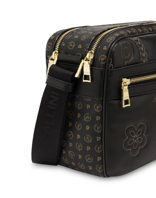 Pollini Borsa A Tracolla Puffy Heritage Nero/nero/nero Qualità Garantita