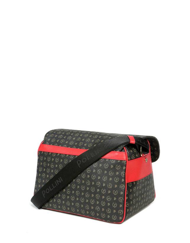 Pollini Borsa A Spalla Multitasche Heritage Logo Classic Nero/lacca Negozi Online
