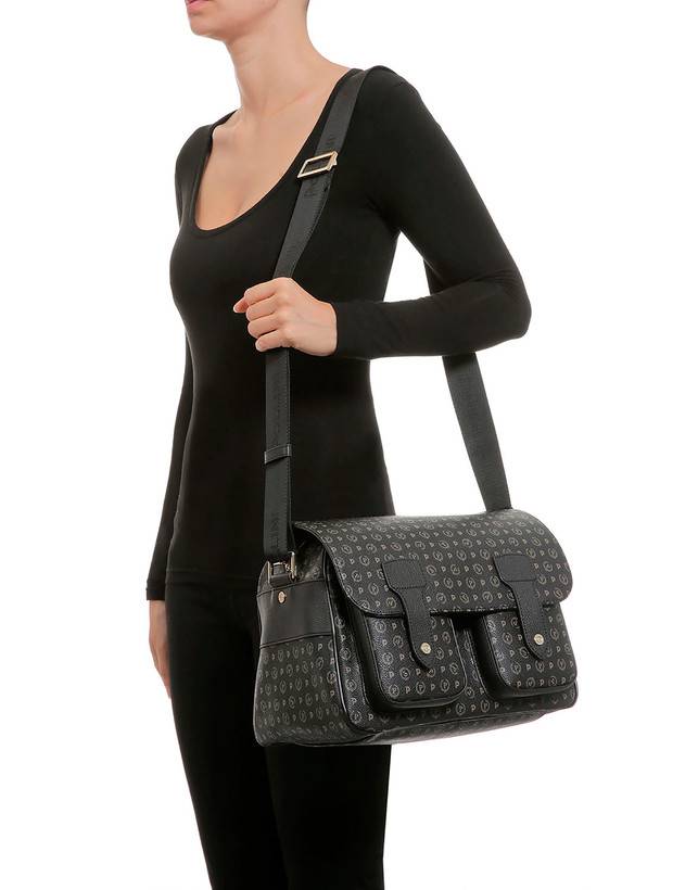 Pollini Borsa A Spalla Multitasche Heritage Logo Classic Nero/nero Acquista Ora