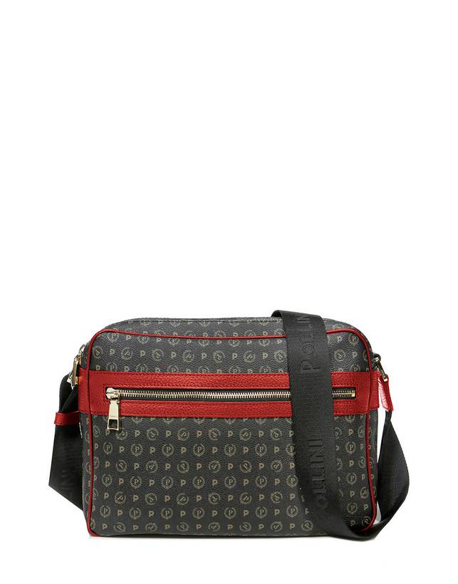 Pollini Borsa A Spalla Heritage Logo Classic Nero/lacca Consegna Veloce