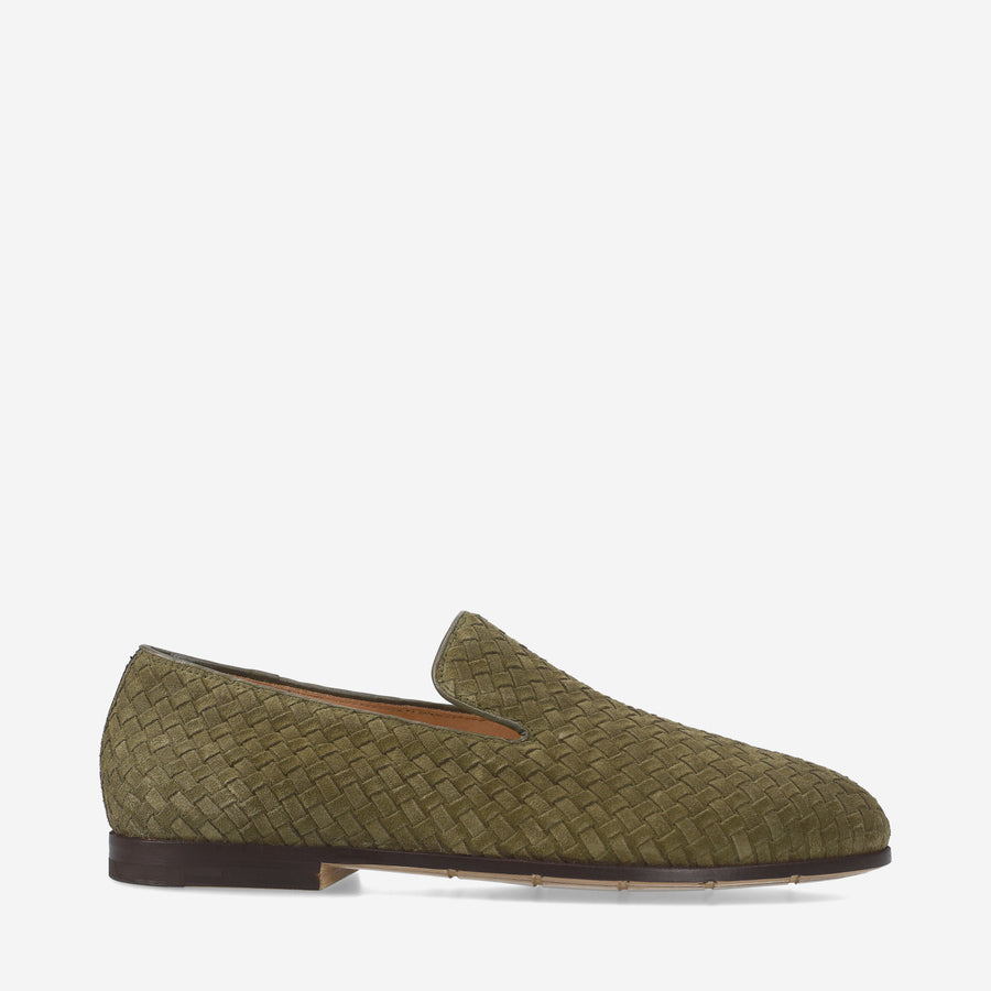 Premiata Slip-on Arden 32154G in camoscio intrecciato Grande vendita
