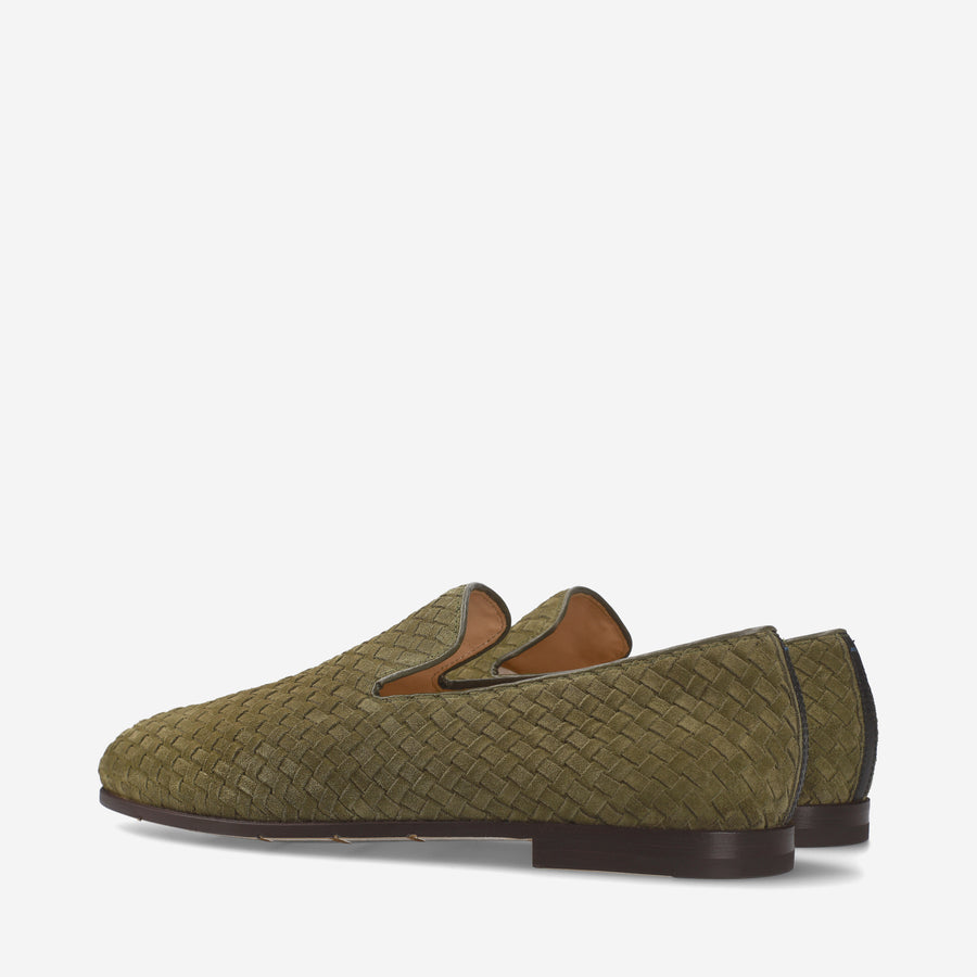 Premiata Slip-on Arden 32154G in camoscio intrecciato Grande vendita