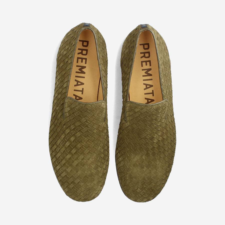 Premiata Slip-on Arden 32154G in camoscio intrecciato Grande vendita