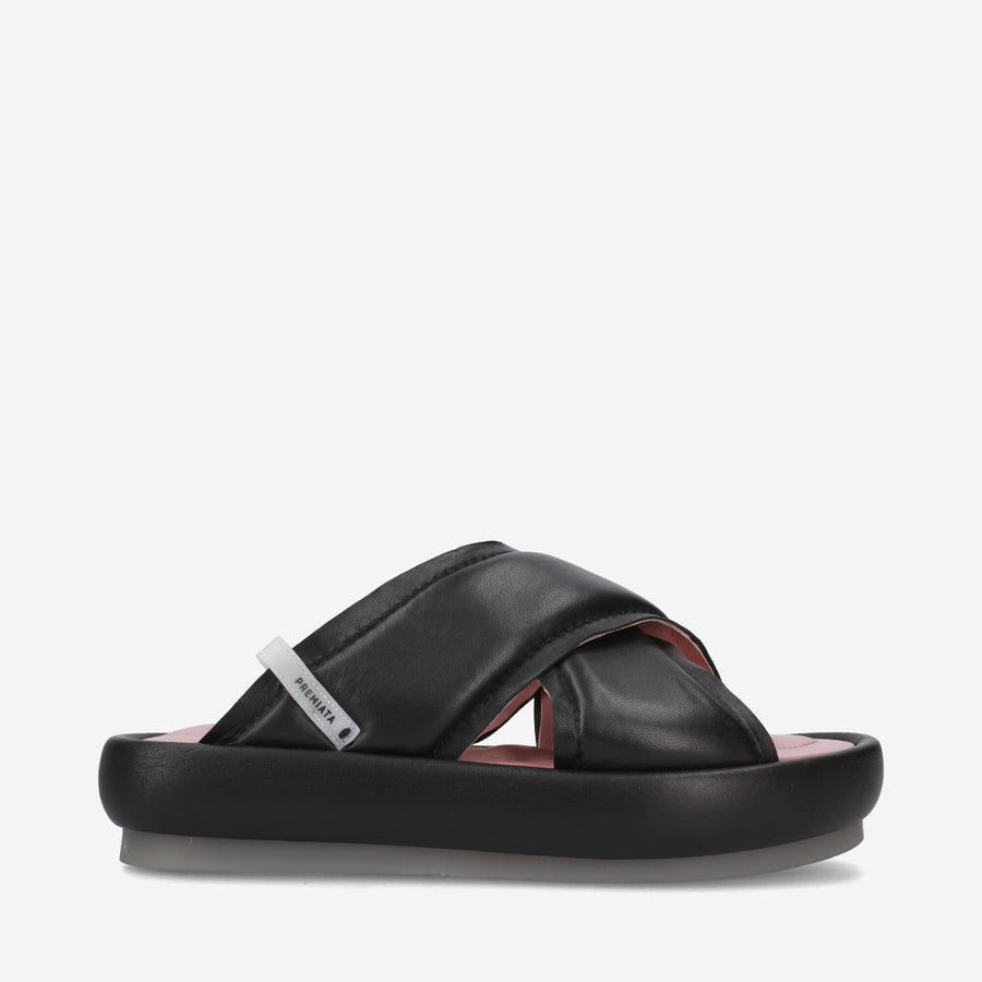 Premiata Sandali soft M6726A con zeppa in nappa imbottita